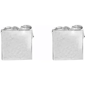 Náušnice JSB bijoux s.r.o. Ocelové náušnice puzety plochý čtvereček bez krystalů