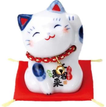Japonská kočka štěstí Maneki Neko Hitomaneki 6cm