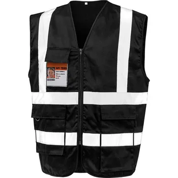 Pánská vesta Result Unisex těžká bezpečnostní vesta R477X Black M