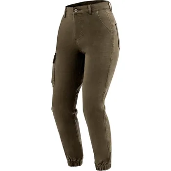 Moto kalhoty Ozone Jane JF jeansy na motorku zelené W34/L30