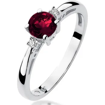 Hodinky Prsten Bonore - Bílé Zlato 585 - Granát 0-5 Ct 120312