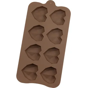 Forma na pečení Silicolove forma na čokoládová diamantová srdíčka - velké