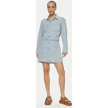 Dámské šaty Calvin Klein Jeans Džínové šaty J20J222784 Modrá Regular Fit S