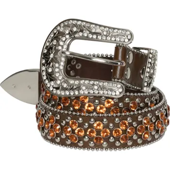 Opasek Kožený opasek Stone-05 - Hnědý XL