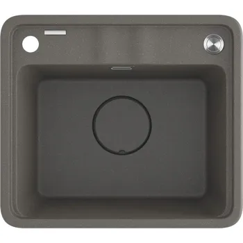 Granitový dřez Deante Jednodřez granitový, metalíza antracit ZKM_T103