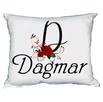 Dekorativní polštářek Polštář s dámským jménem DAGMAR (polštářek dámské jméno )