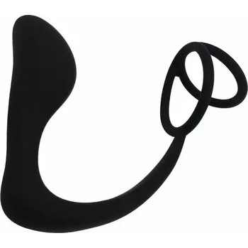 Vibrátor na prostatu Anální kolík se dvěma erekčními kroužky