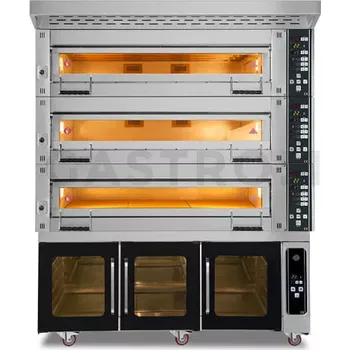 Příprava pizzy Pekařská trouba 3-komorová modulová, elektrická, 34,5 kW, 400 V, 1660x1020x2050 mm | RESTO QUALITY, MT/1200/2