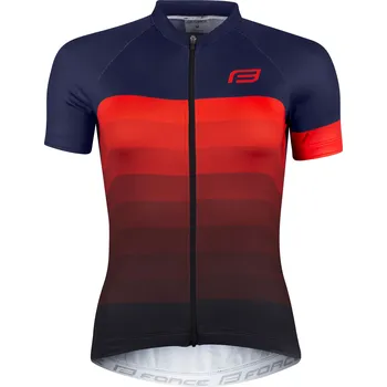 cyklistický dres Force dres F ASCENT LADY kr. rukáv, modro-červený Velikost: XL