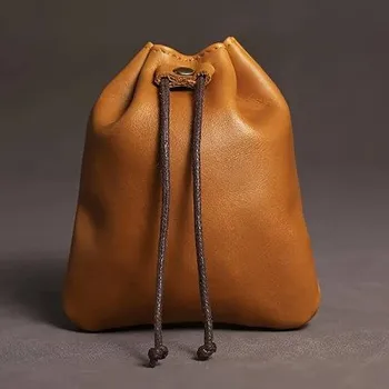 Váček kožený se zdrhovadlem TM_V01