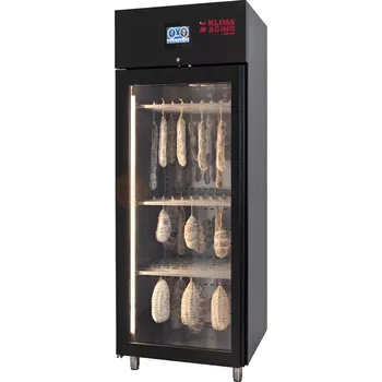 Lednice Skříň na zrání/uskladnění salámů, sýrů, veganských produktů, černá, 40/70 kg, 740x850x2115 mm | ZERNIKE, Klima Aging System KAS700PVB