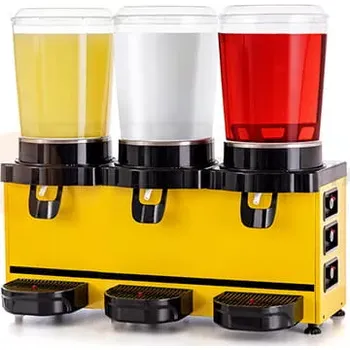 Barová židle Chladící dávkovač nápojů, 3x 10 l, żółty, 750x390x700 mm | RESTO QUALITY, Panoramic MMM30.AY