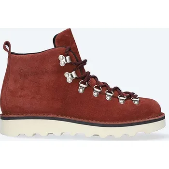 Dámské kozačky Kožené kotníkové boty Fracap MAGNIFICO M120 ALTO BRILL BLACK dámské, červená barva, na plochém podpatku, 37, 92X