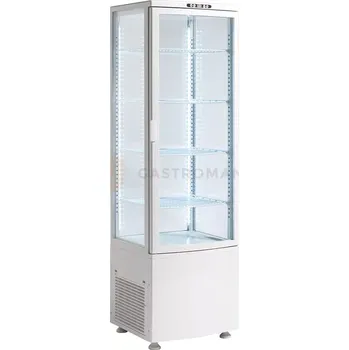 Chladící cukrářská vitrína, LED, 235 l, bílá, 515x485x1690 mm | RESTO QUALITY, RTC237WE