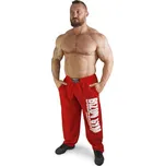 Bizon Gym Tepláky 106 - červená/bílá M Červená