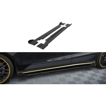 Difuzory bočních lišt Mercedes-AMG CLA 45 C117 Facelift (černo-červená + lesklé klapky)