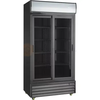 Chladící prosklená skříň 1000 l, černá, posuvné dveře, 1130x700x2020 mm | RESTO QUALITY, RQ1100SL-BLACK