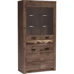 Vitrína SWED S3, jasan tmavý + vyzvednutí ZDARMA