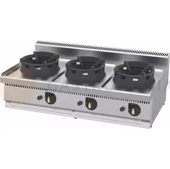 Plynová kartuše Plynový wok 3-hořákový, vařič wok nástolní, 31,5 kW, 1200x700x290 mm | RESTO QUALITY, Linia 700, WC1270G
