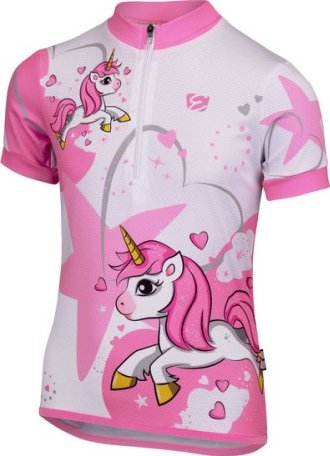 Etape – dětský dres RIO, bílá/růžová - 128/134