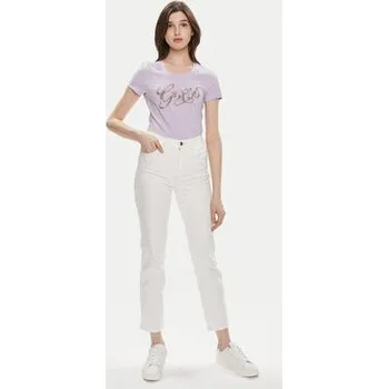 Pánská móda Guess T-Shirt W4GI30 J1314 Fialová Slim Fit XS