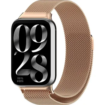 Ostatní příslušenství k chytrým hodinkám eses Milánský tah pro Xiaomi Redmi Watch 4, 5, 6 a Smart Band 8 Pro a 9 Pro - Růžovo zlatý