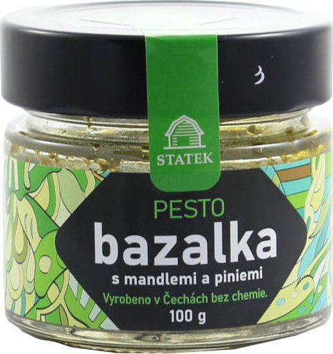 Pesto bazalka s mandlemi a piniemi 100 g - Hradecké delikatesy