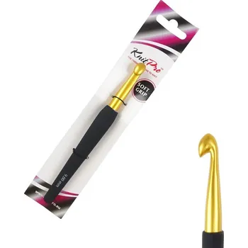 Jehlice KnitPro Aluminium zlatý hliníkový háček s rukojetí 9mm