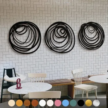 Obraz WoodenPuzzle.cz Dřevěný obraz - Tečky Barva: Zlatá, Velikost: M