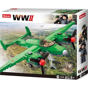 Stavebnice Sluban Stavebnice WW2 M38-B0688 Sovětský bombardér Tupolev TU-2