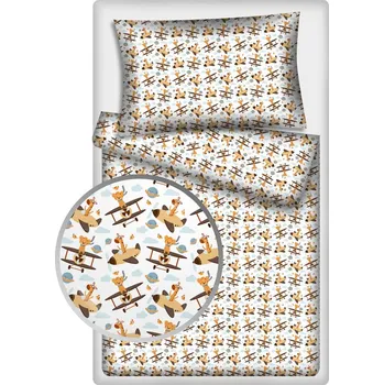 Povlečení Polášek Povlečení bavlna letadla - 226 140 x 200, 70 x 90 cm