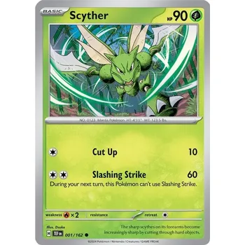 Sběratelská karetní hra Scyther 001/162 - Temporal Forces Typ karty: Non-Holo
