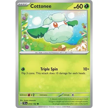 Sběratelská karetní hra Cottonee 014/162 - Temporal Forces Typ karty: Non-Holo