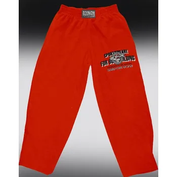 Bizon Gym Tepláky 111 červená XL