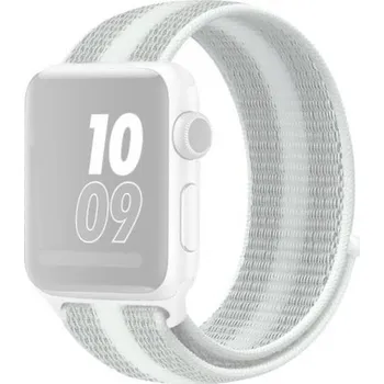 Řemínek na hodinky Nylonový řemínek s proužky pro Apple Watch 42mm / 41mm / 40mm / 38mm - šedobílý