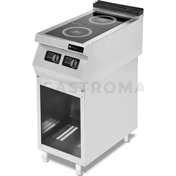 Barová židle Indukční sporák, 2-hořáková, 6 kW, 230 V, otevřený podstavec, 400x730x850 mm | RESTO QUALITY, Linia 700 RQ.PLS.7IND010