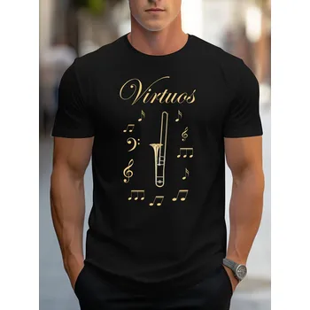 Pánské oblečení STRIKER Pánské tričko virtuos trombon Velikost: L