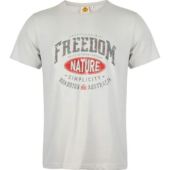 Pánské oblečení Pánské tričko Freedom Roadsign Australia šedé Barva: Šedá, Velikost: M