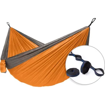 Zahradní nábytek Houpací síť Hamaka.eu Camping pro dva Slap strap oranžová