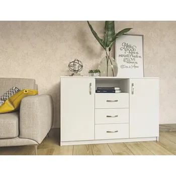 Komoda Kombinovaná komoda ELIGIO, bílá + vyzvednutí ZDARMA