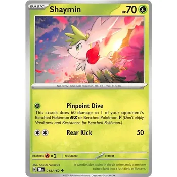 Sběratelská karetní hra Shaymin 013/162 - Temporal Forces Typ karty: Non-Holo