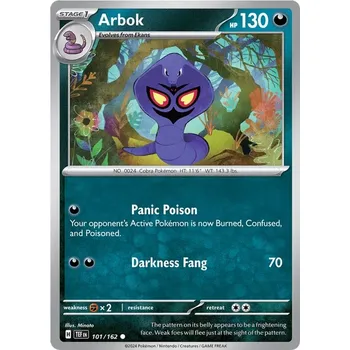 Karetní hra Arbok 101/162 - Temporal Forces Typ karty: Reverse Holo