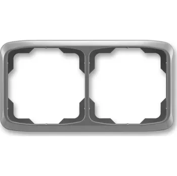 Elektrická zásuvka ABB TANGO Rámeček 3901A-B20 S2W dvojnásobný vodorovný, kouřová šedá 3901A-B20 S2W