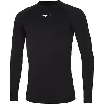 Pánské termoprádlo Pánské spodní prádlo Mizuno Core Long Sleeve Underwear - Black-White Velikost: M