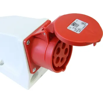 Elektrická zásuvka PCE Zásuvka 32A/400V 5-pól. IP44 průchozí PC-925-6