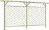 Plot Zahradní mřížkovaný plot s pergolou z borového dřeva 41726 zelený 335 x 200 cm