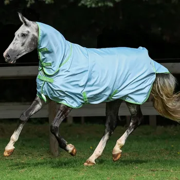 Jezdectví Deka lehká Bucas Freedom Turnout Light s krkem jaro 2024 Cool blue 155cm