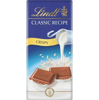 Cukrovinka Lindt CLASSIC RECIPE MLÉČNÁ čokoláda s kousky sušenek 100g (MLÉČNÁ čokoláda LINDT s křupavými kousky sušenek podle klasického švýcarského receptu 100g)