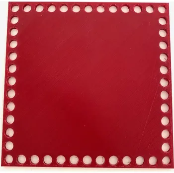 Dno na košík obdélník 20x20cm vínové