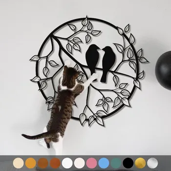 Obraz WoodenPuzzle.cz Dřevěný obraz - Ptáci na větvi Barva: Černá, Velikost: M